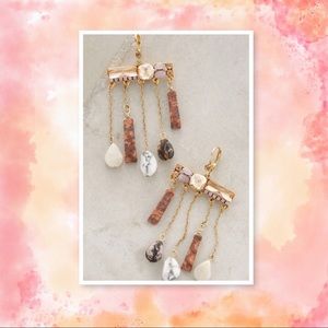 NWT Anthropologie Earrings Semi Precious Stones